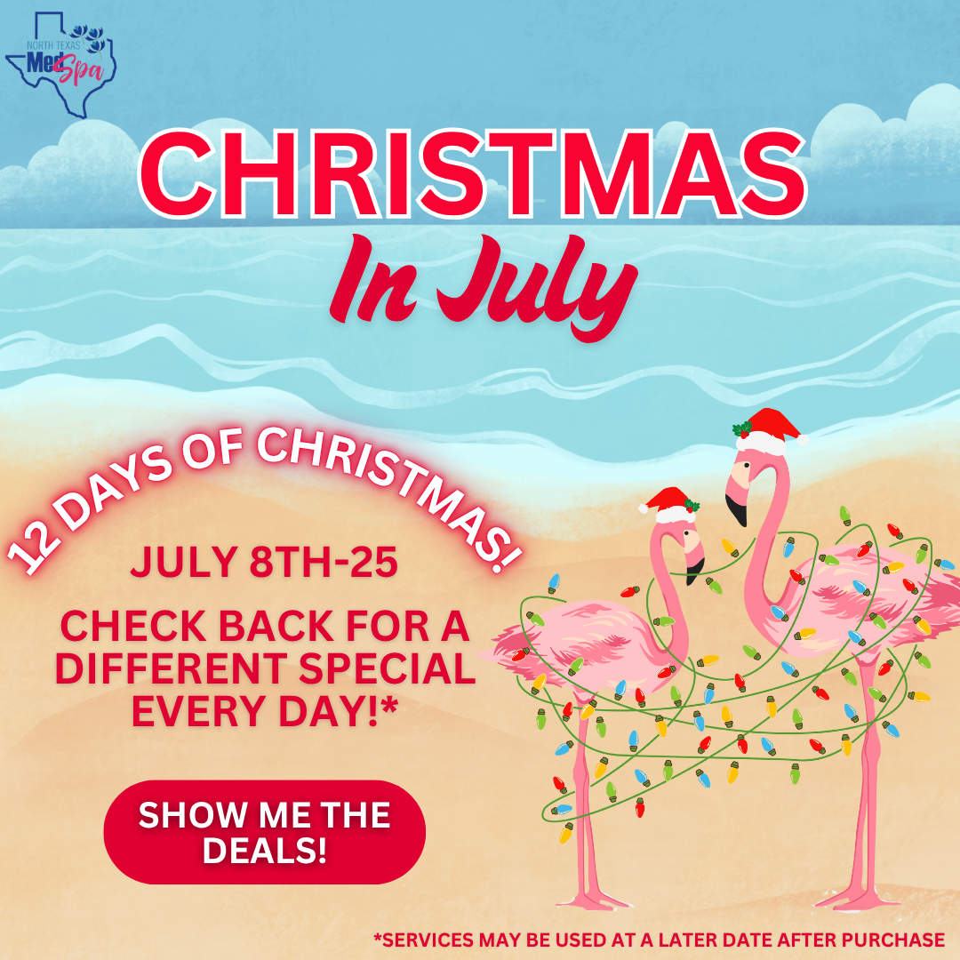 Christmas in July Monthly Specials pop-up