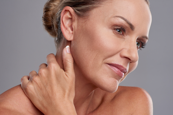 Mature woman with smooth, glowing skin