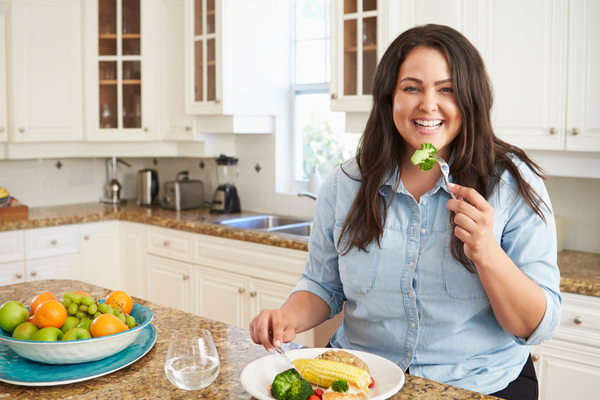 Woman who knows how to make Botox last longer with healthy nutrition and hydration